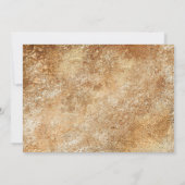 Elegantes Gold Floral Office Familienweihnachtsfes Einladung (Rückseite)