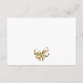 Elegantes Gold Floral Registry QR Code Brautparty Begleitkarte (Rückseite)