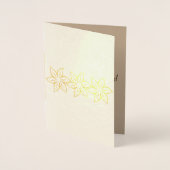 Elegantes Gold Floral Stilisiertes Muster wird ric Folienkarte (Vorderseite)