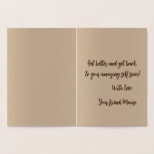 Elegantes Gold Floral Stilisiertes Muster wird ric Folienkarte (Innenseite)