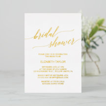 Elegantes Gold Foil Calligrafy Brautparty