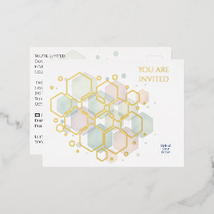 Elegantes Gold Foil Corporate Party Minimalistisch Folie Einladungspostkarte