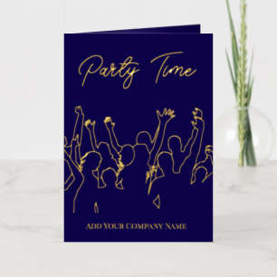 Elegantes Gold Foil Corporate Party Navy Blue