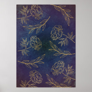 Elegantes Gold Foil Design für eine luxuriöse Touc Foliendrucke