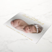 Elegantes Gold Foil Foto Feiertag Ankündigung (Gedreht)