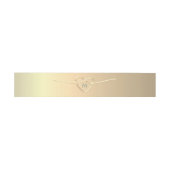 Elegantes Gold Foil Heart Wedding Bly Band (Flach)