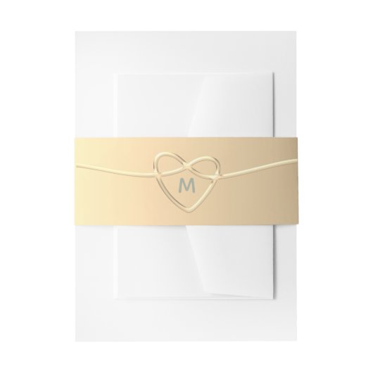 Elegantes Gold Foil Heart Wedding Bly Band (Vorderseite Beispiel)