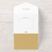 Elegantes Gold Foil Weltfrieden Foto All-in-One-Einladung (Außenseite)