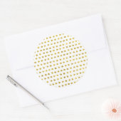 Elegantes Gold Foil White Polka Dots Muster Runder Aufkleber (Umschlag)