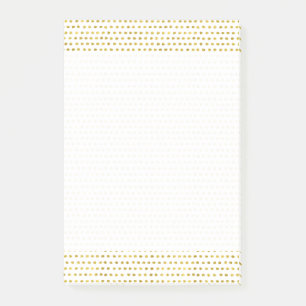 Elegantes Gold Foil White Small Polka Dots Muster Post-it Klebezettel