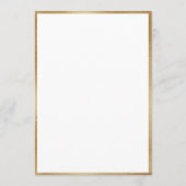 Elegantes Gold Foilage Watercolor-Script Einladung (Rückseite)