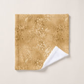Elegantes Gold Foliage Design Badhandtuch Set (Waschlappen)