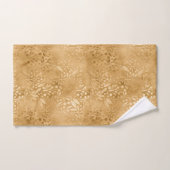 Elegantes Gold Foliage Design Badhandtuch Set (Handtuch)