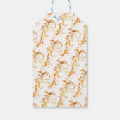 Elegantes Gold Foliage Weihnachten Geschenkanhänger (Rückseite)