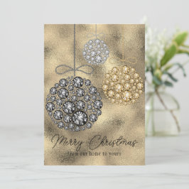 Elegantes Gold Foto Frohe Weihnachten