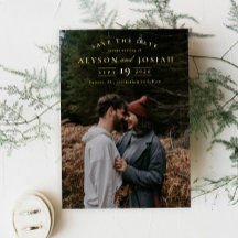 Elegantes Gold-Foto Save the Date