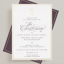 Elegantes Gold Frame & Cross Calligraphy Christeni