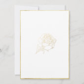 Elegantes Gold Frame Peony Sketch Boho Brautparty Einladung (Rückseite)