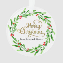 Elegantes Gold Frohe Weihnachten Familienurlaub Fo