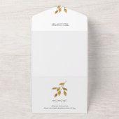 Elegantes Gold Frohe Weihnachtskalligrafie-Foto All In One Einladung (Außenbereich)