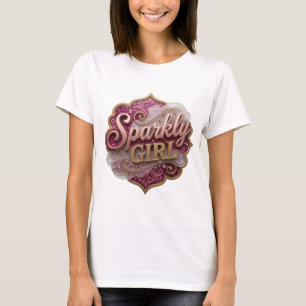 Elegantes Gold FUNKELNDES MÄDCHEN Künstlerisches M T-Shirt