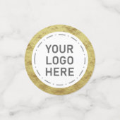 Elegantes Gold für Ihr Logo oder Bild Konfetti (Klein Vorderseite)