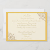 Elegantes Gold Gay Lesbian Hochzeit Einladung (Rückseite)