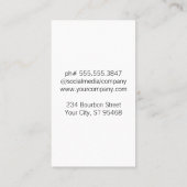 Elegantes Gold gebürstet / grau Visitenkarte (Rückseite)