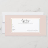 Elegantes Gold-Geschenkgutschein für die Rose (Vorderseite)