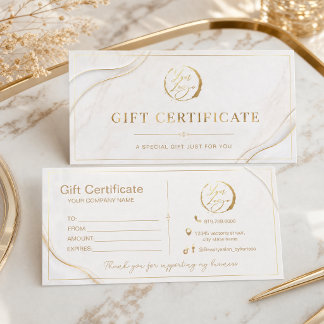 Elegantes Gold-Geschenkgutschein | Luxus