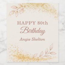 Elegantes Gold-Glitter 80. Geburtstag