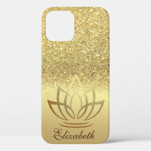 Elegantes Gold Glitter Bokeh Gold Lotus Case-Mate iPhone Hülle