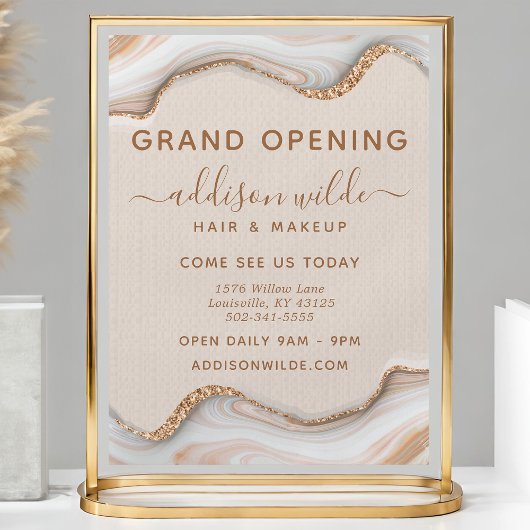 Elegantes Gold-Glitter-Marmor-Achat-Modernes Flugb Flyer