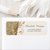 Elegantes Gold Glittery Address Label (Insitu)