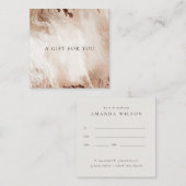 Elegantes Gold Glitzer Agate Marble Geschenkgutsch Quadratische Visitenkarte (Vorne/Hinten)