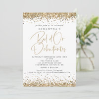Elegantes Gold Glitzer Bal D oder Debutantes Party