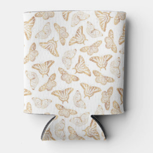 Elegantes Gold Glitzer Butterfly Glam Design Dosenkühler