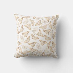 Elegantes Gold Glitzer Butterfly Glam Design Kissen