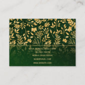 Elegantes Gold Glitzer Foliage Forest Green Design Visitenkarte (Rückseite)