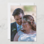 Elegantes Gold Glitzer Foto Wedding Burgundy Dankeskarte (Rückseite)