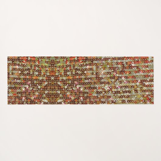 Elegantes Gold Glitzer-Funkelsequenzmuster Yogamatte (Rückseite (Horizontal))