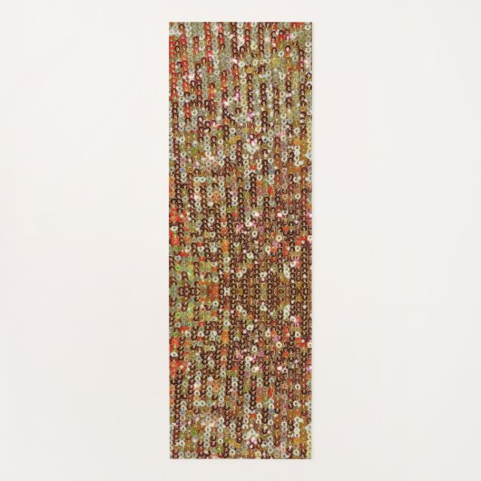 Elegantes Gold Glitzer-Funkelsequenzmuster Yogamatte (Vorderseite)