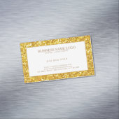 Elegantes Gold Glitzer Glitzern Muster Magnetische Visitenkarte (Beispiel)