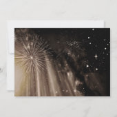 Elegantes Gold Glitzer Happy New Year Dancing Part Einladung (Rückseite)