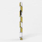 Elegantes Gold Glitzer Herringbone Zickzack Muster Case-Mate iPhone Hülle (Hinten/Rechts)