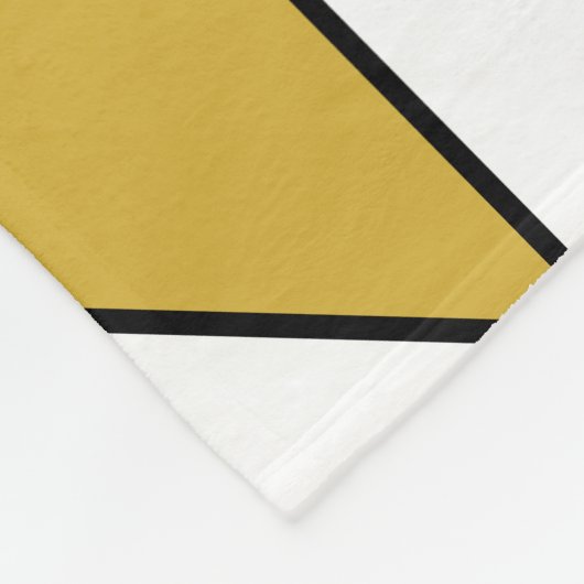 Elegantes Gold Glitzer Herringbone Zickzack Muster Fleecedecke (Ecke)