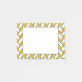 Elegantes Gold Glitzer Herringbone Zickzack Muster Post-it Klebezettel (Vorderseite)