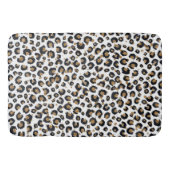 Elegantes Gold Glitzer Leopard Muster Badematte (Vorderseite)