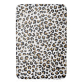 Elegantes Gold Glitzer Leopard Muster Badematte (Vorderseite Vertikal)