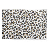 Elegantes Gold Glitzer Leopard Muster Kissenbezug (Rückseite)